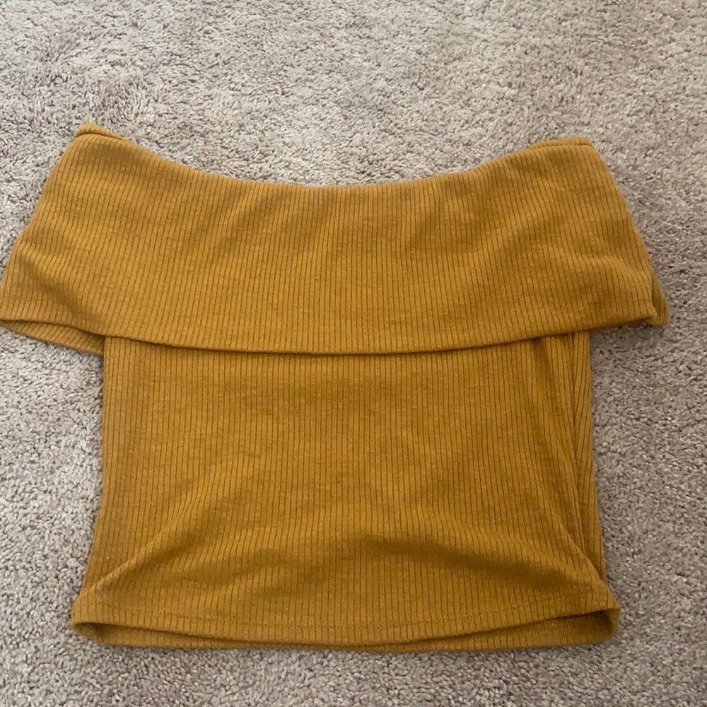 Mustard Yellow Off The shoulder Top